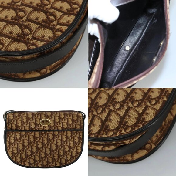 Christian Dior Trotter Canvas Shoulder Bag Brown Auth 108645V - Picture 12 of 14